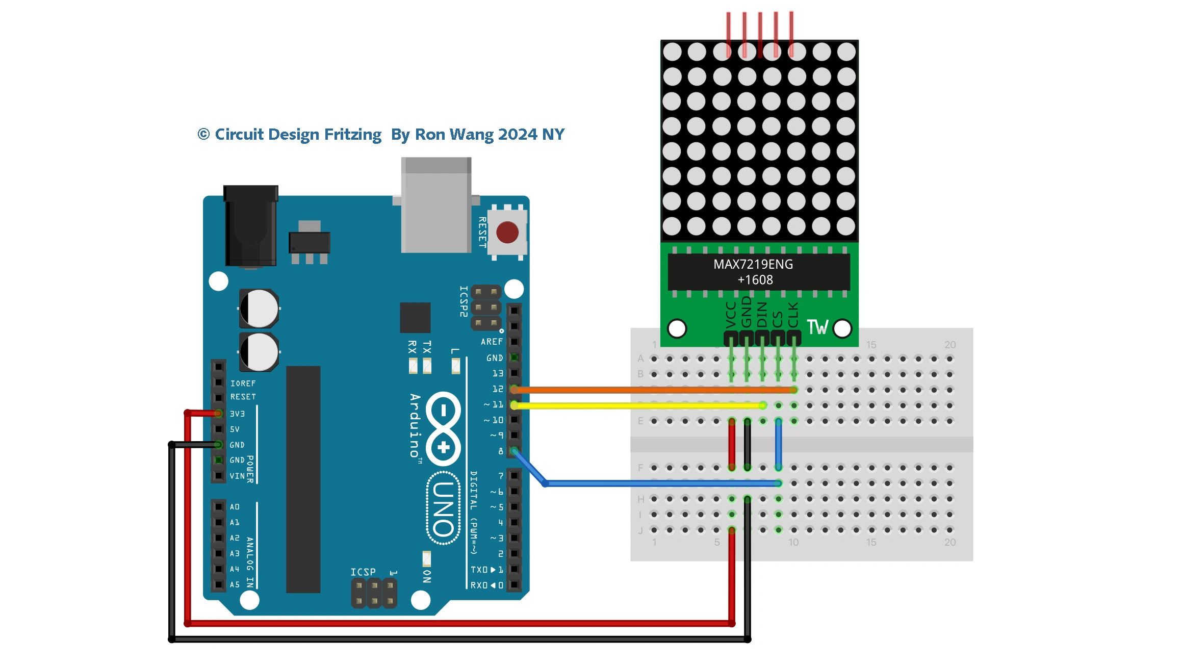 Arduino Project 021 -  LED Dot Matrix Display - Scrolling Message 
