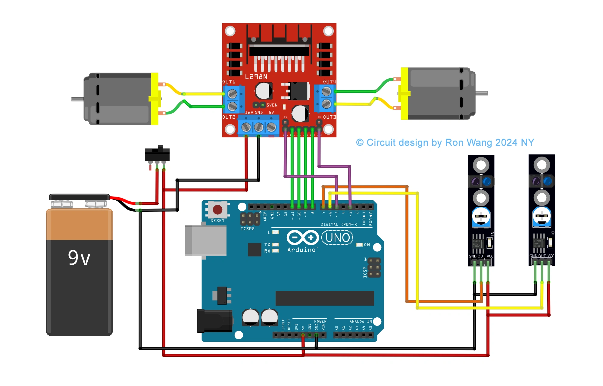 Arduino Line Trace Robot Circuit